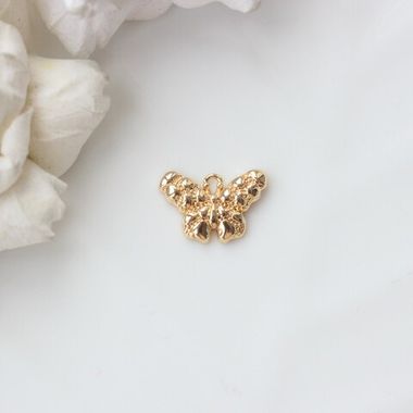 Подвеска Бабочка фактурная, 18*12 мм, позолота П825