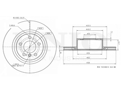 Диск тормозной задний UNIO BRD-20466