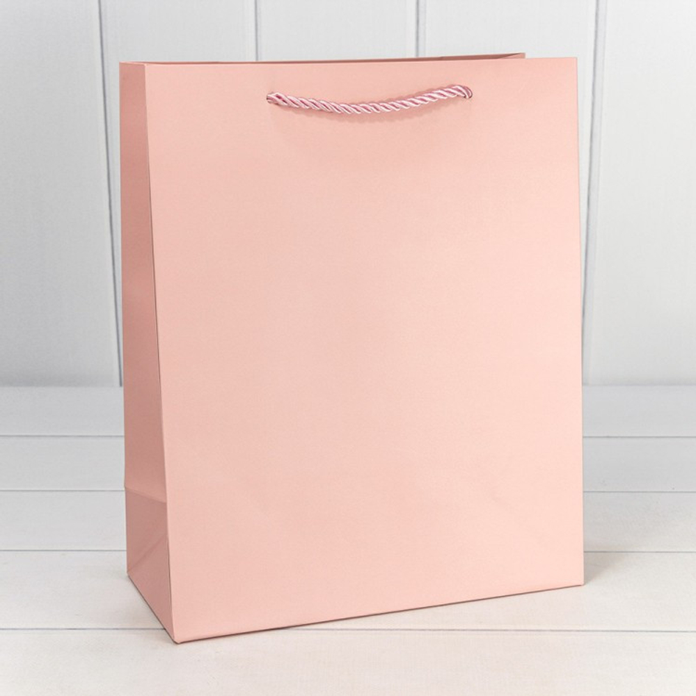 Пакет подарочный 20х30х10см "Фактура" (Розовый)