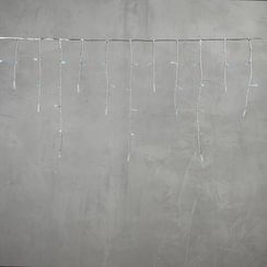 Светодиодная бахрома 3*0.5 м., 3 батарейки типа D 4.5V, 100 LED ламп синего цвета, прозрачный силикон, LTC (ECC100-10-8B)