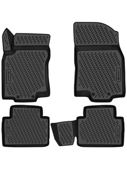 Коврики в салон для NISSAN X-Trail T32 (III, IIIр), 2013-, 4 шт. (полиуретан) CARNIS00059