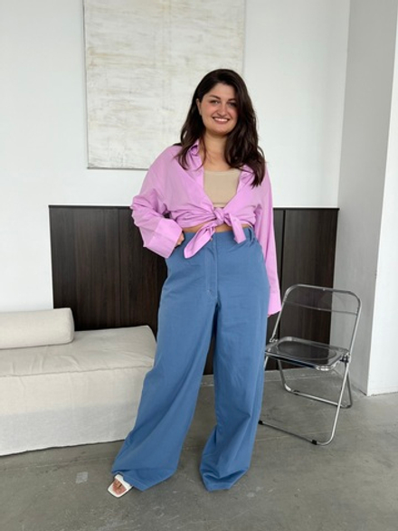 Джинсы Палаццо синие