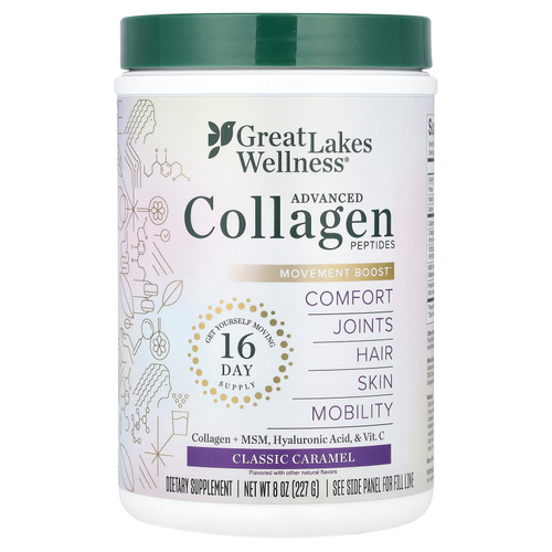 Great Lakes Wellness, Advanced Collagen Peptides, классическая карамель, 227 г (8 унций)