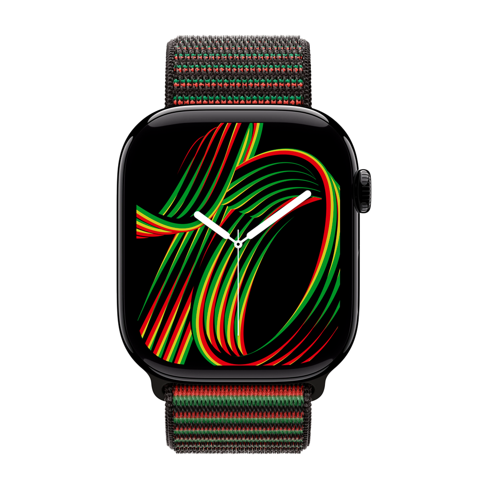 Умные часы Apple Watch Series 11 GPS, 46mm, Jet Black Aluminium Case with Black Unity Sport Loop