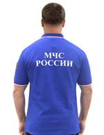 Рубашка Поло МЧС России цв.Василёк (короткий рукав)