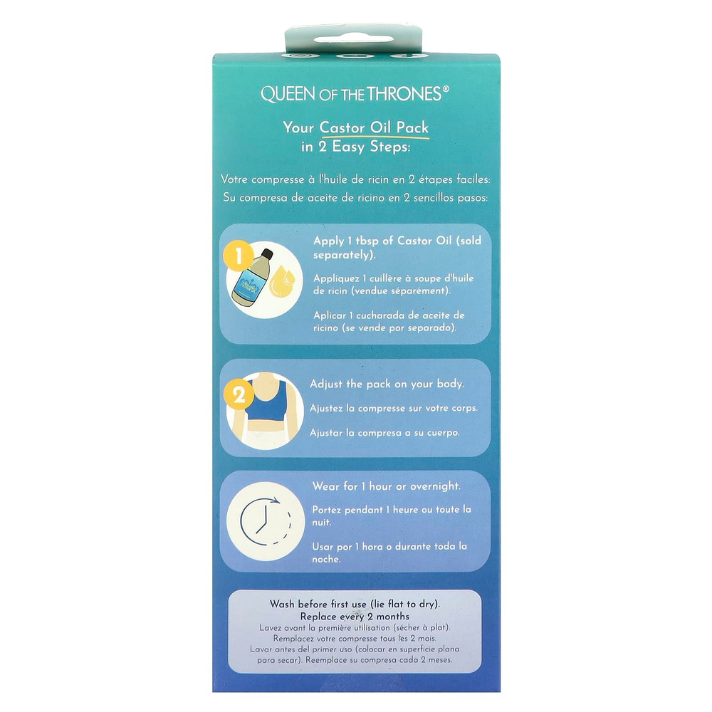 Queen of the Thrones, Пакет с касторовым маслом, для таза и бедер, универсальный, 1 штука