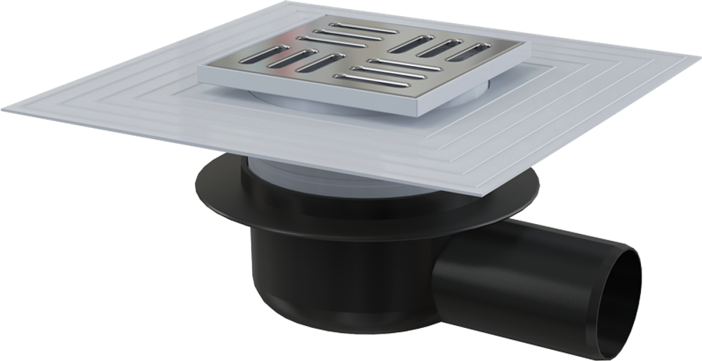 Душевой трап Alcadrain с решеткой хром (APV26C)