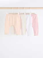 Легинсы для малышей Next Q95-321, 4 шт., Белый, Розовый
