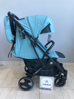 Коляска прогулочная Babalo 2024 Озёрный текстиль на черной раме