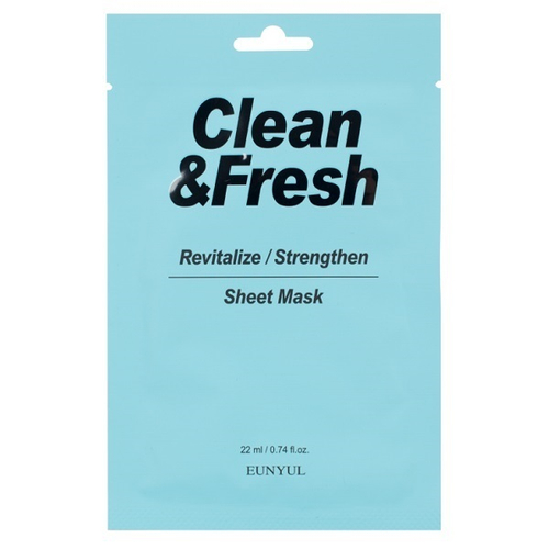 Маска тканевая для возрождения и восстановления здоровья кожи Eunyul Clean&Fresh Revitalize Strengthen Sheet Mask 5шт