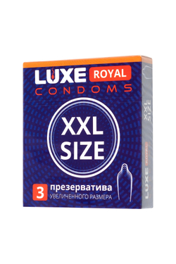 Презервативы Luxe, royal, XXL size, 19 см, 5,2 см, 3 шт.