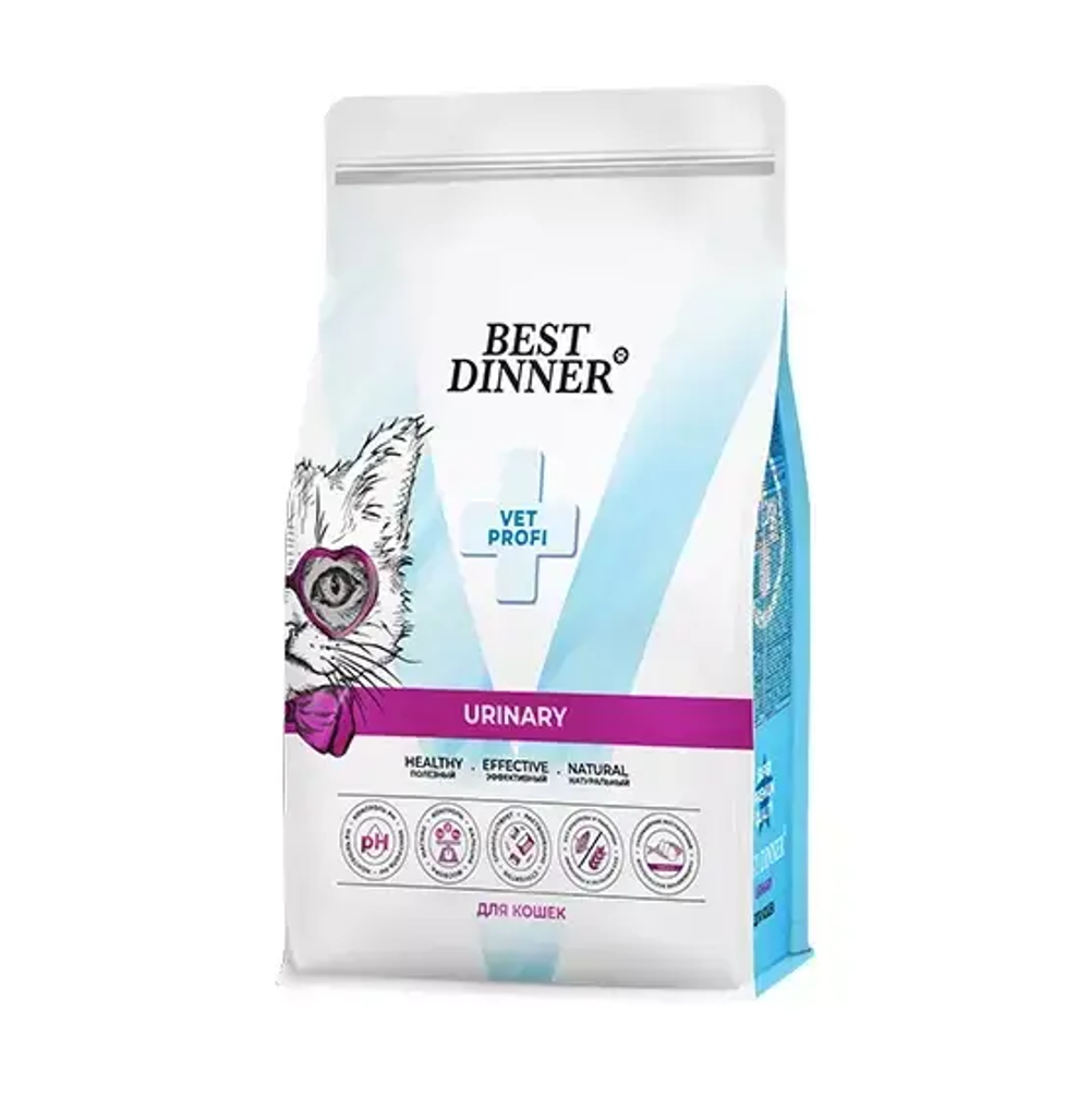 Сухой корм для кошек Best Dinner Vet Profi Urinary 7кг сухой при струвитном уролитиазе с поддерж. мочевыводящих путей
