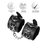 Черные наручники на сцепке ToyFa Anonymo 310103
