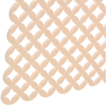 Коврик для раковины «Плетенка» 30*28см молочный