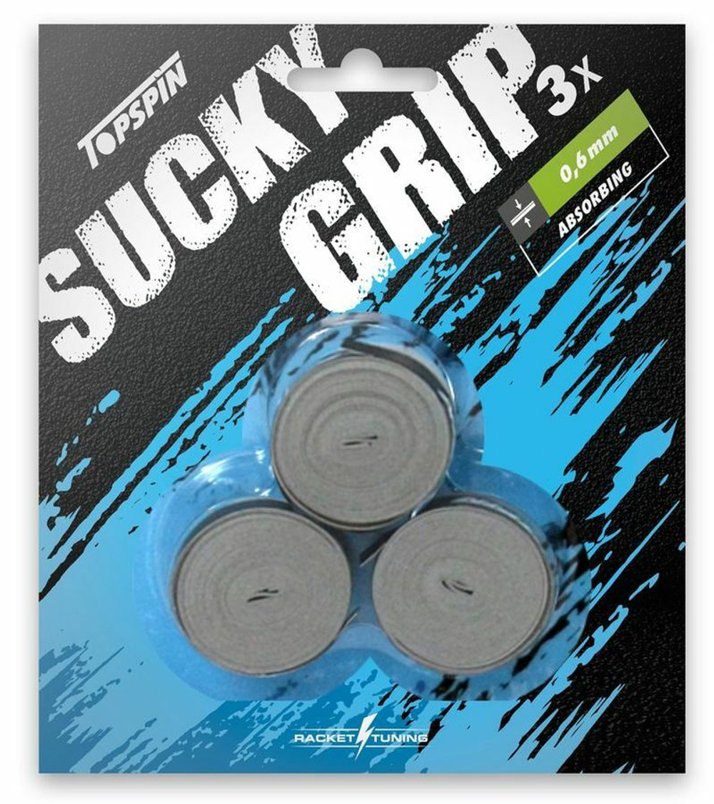 Намотки теннисные Topspin Sucky Grip 3P - grey