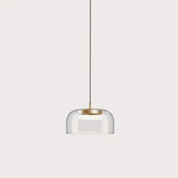Подвесной светильник Ipon 1L золотой металл, прозрачный плафон