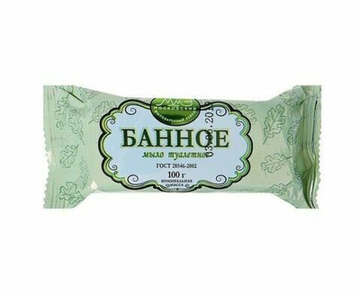 Туалетное мыло Ординарное "Банное" в упаковке, 100 гр.