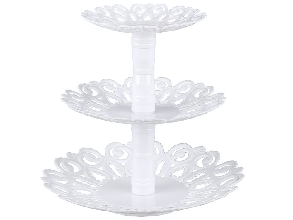 Фруктовница "Мелодия" 3-х ярусная (белая)