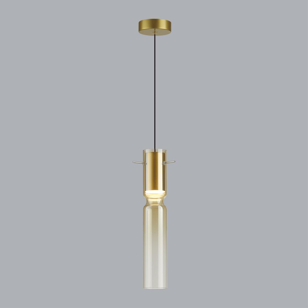 5058/5LA PENDANT ODL24 385 золотой/янтарный/металл/стекло Подвес LED 5W 3000K SCROW