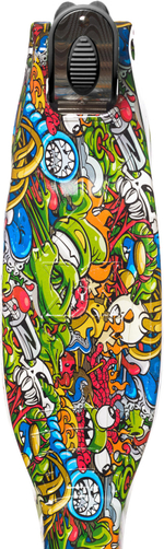 Самокат детский трехколесный Игрокат складной Dino Print Monsters black