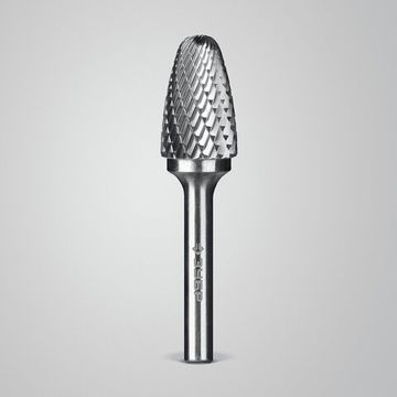 ЗУБР 16х25 мм, тип F (парабола с закругленным углом, радиус 4.0 мм), хв-к 6 мм, твердосплавная борфреза, ПРОФЕССИОНАЛ (28805-16-25)