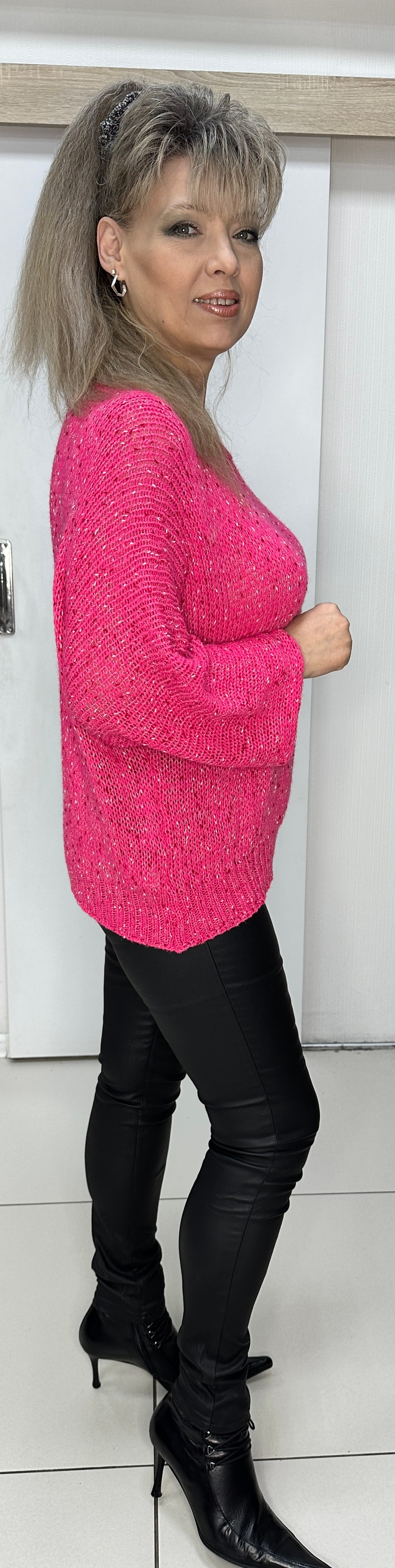 Итальянский меланжевый блузон-джемпер