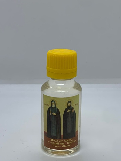 Масло освящено у мощей «Кирилл и Марии»