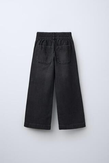 ZARA ДЖИНСЫ СВОБОДНОГО КРОЯ С КАРМАНАМИ, ЧЕРНЫЙ