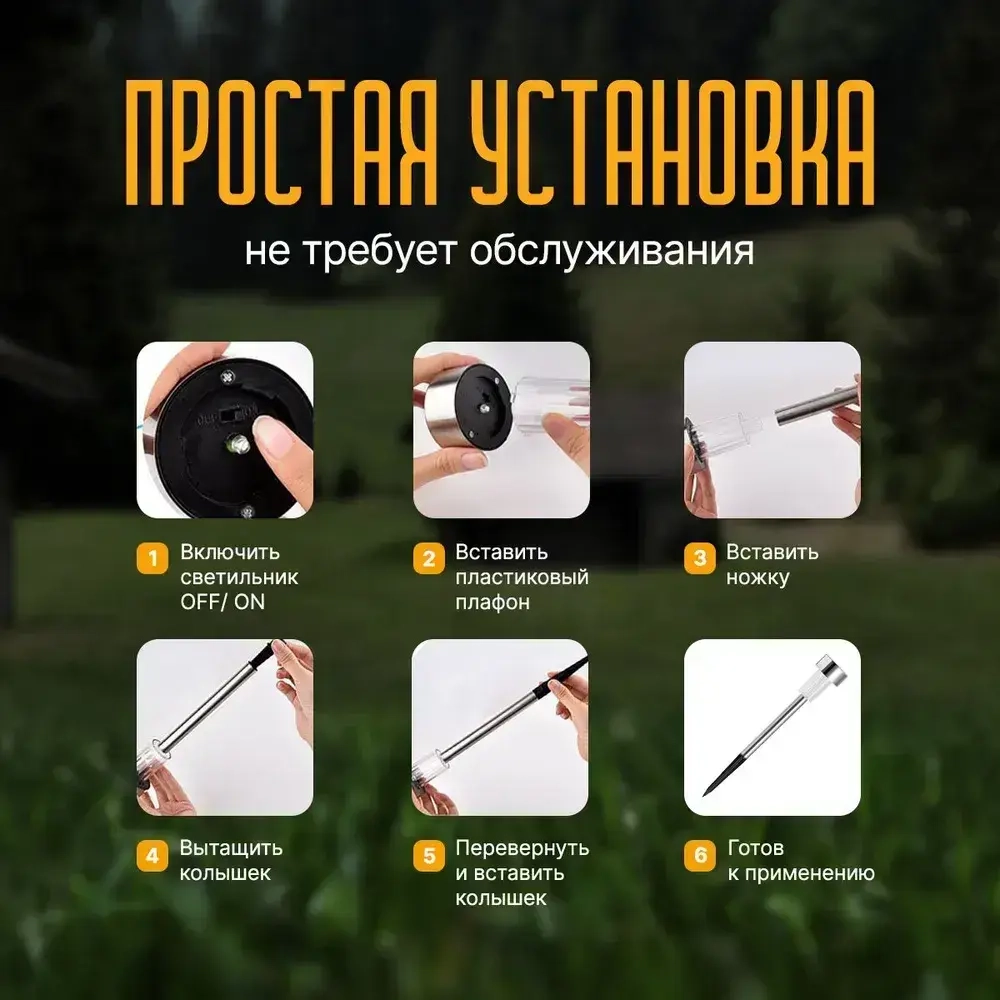 Уличный светильник, 1.2W, количество ламп:10шт