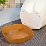 Горшок цветочный WOOD 4л D200мм с прикорневым поливом, сливочный/бук