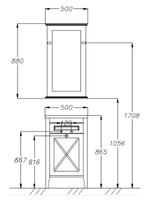 Зеркало ПАЛЕРМО 50, светлый орех