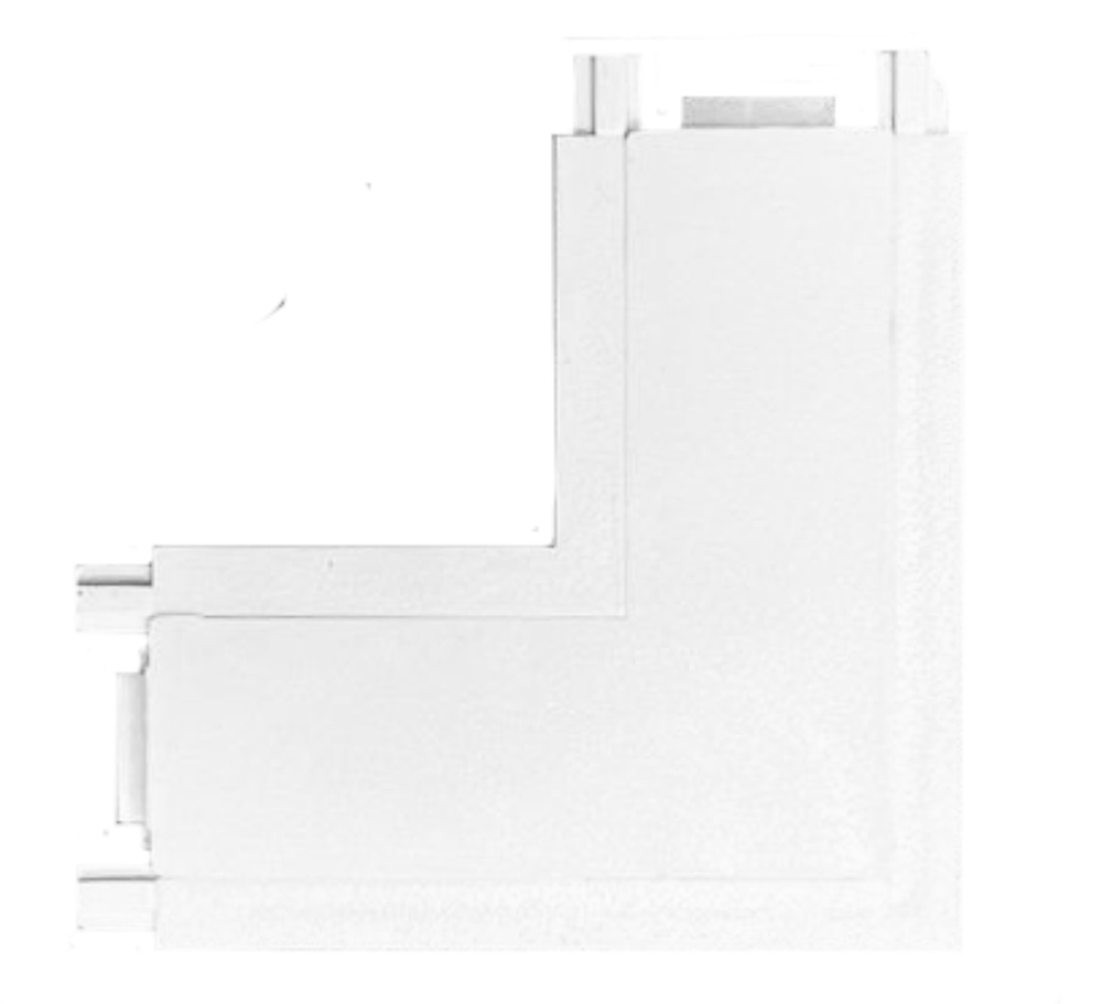 CLARUS Коннектор L образный 48V для магнитного ультратонкого шинопровода, белый, 100 шт