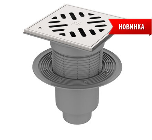 Трап дворовый регулируемый с вертикальным выпуском ТП-616S