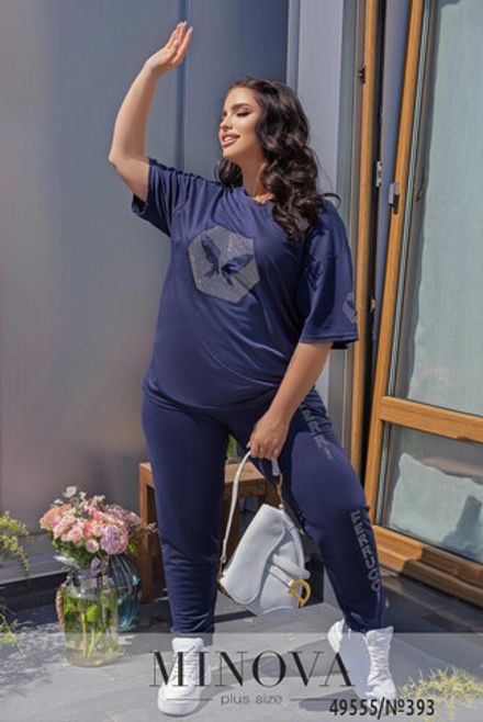 Костюм 393-темно-синий Minova Фото 2