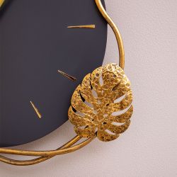 Часы настенные Monstera Deliciosa (Монстера) Серые Амбер