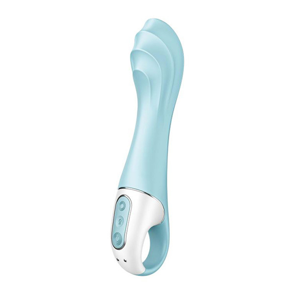 Голубой вибромассажер 21см с функцией расширения Satisfyer Air Pump Vibrator 5+ J2018-252