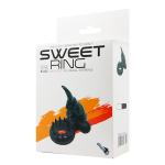 Чёрное эрекционное виброкольцо-кролик 3,5см Baile Sweet Ring BI-010132-2