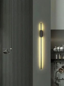 Светильник настенный светодиодный черный, 100см, 21W, бра настенный OutFrame, три режима