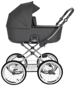 Детская коляска Roan Bass Next Classic d14 3 в 1 с автокреслом Avionaut Silver Black RCL253/1 Steel Grey