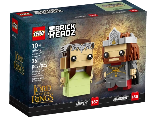 Конструктор LEGO BrickHeadz 40632 Властелин колец: Арагорн и Арвен