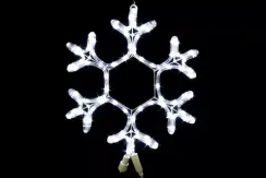 Светодиодная фигура снежинка с мерцанием 40 см., холодный белый, Winner Light (9053-40W)