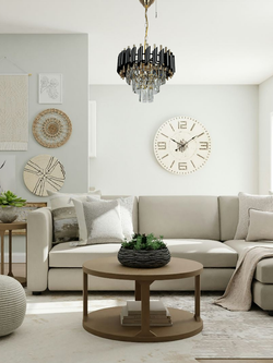 Люстра подвесная Lanbos, 5 ламп Е14, 200 Вт, до 12 кв м, черная+золото