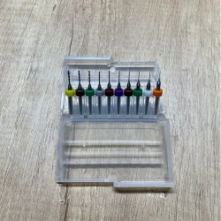 Набор микро сверел для печатных плат 0,3 - 1,2 мм, 10шт. Микросверла для печатных плат и ювелирных работ для гравера и мини дрели