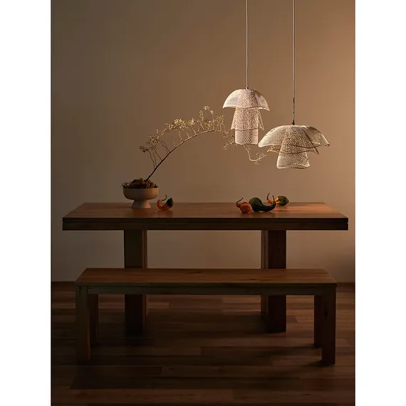 Светильник подвесной Vinger, Ø48х30 см, белый/бежевый/золотой