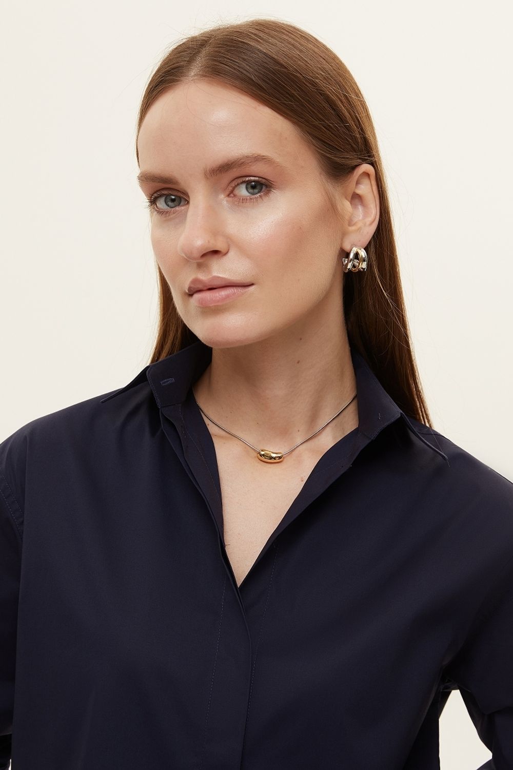 Рубашка Хельсинки чернильно-синий хлопок