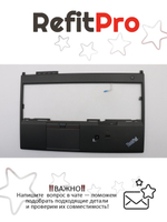 Верхняя панель клавиатуры (топкейс) для ноутбука Lenovo ThinkPad W541 черная, с тачпадом, кнопкой включения, датчиком калибровки матрицы (00JT903), оригинал