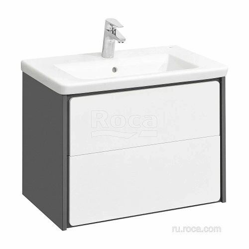 Тумба с раковиной Roca Ronda ZRU9302964 70 белый глянец/антрацит