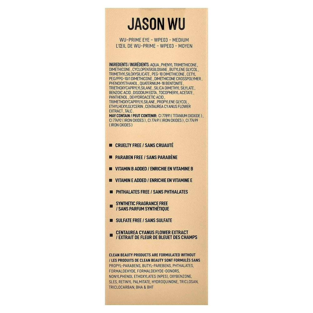 Jason Wu, Wu-Prime Eye®, праймер для век, оттенок 03 Medium, 9,9 мл (0,33 жидк. унции)