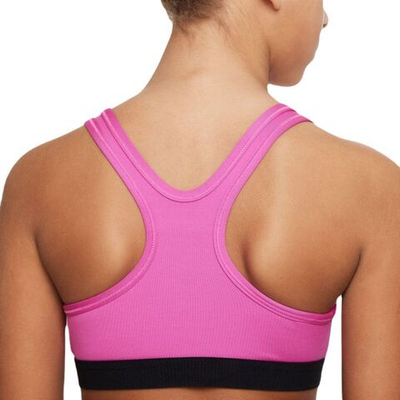 Топ для девочки теннисный Nike Swoosh Bra - playful pink/black//white