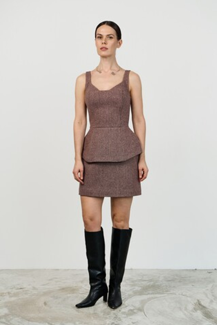 Юбка мини шерстяная